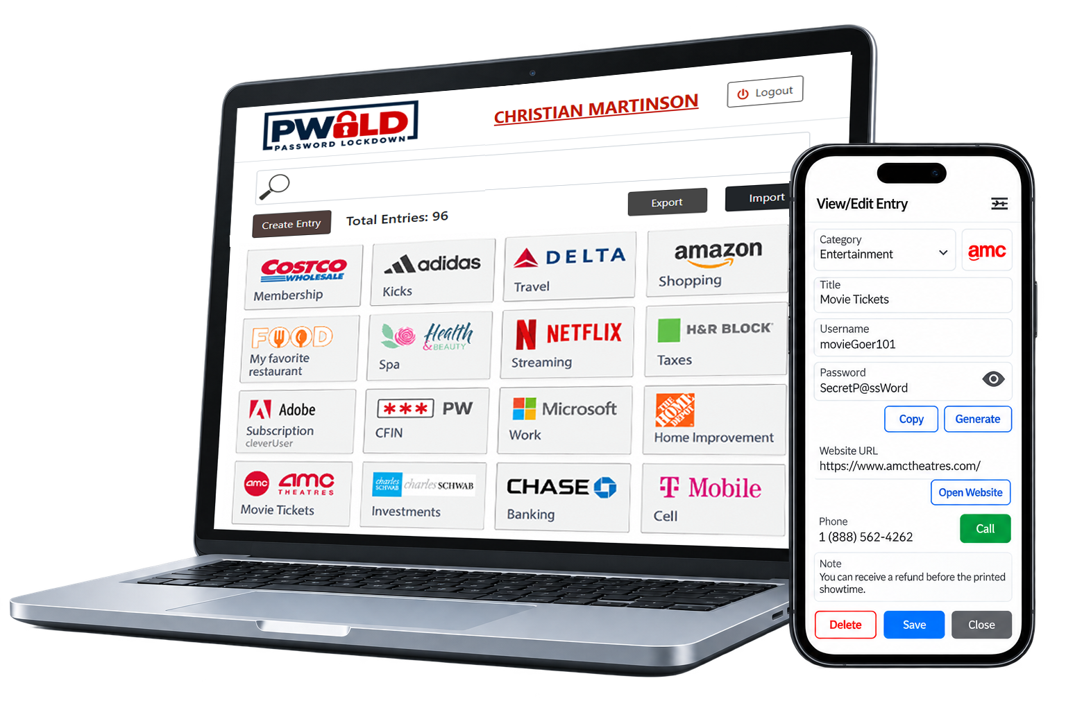 Password Lockdown - Free Password Manager